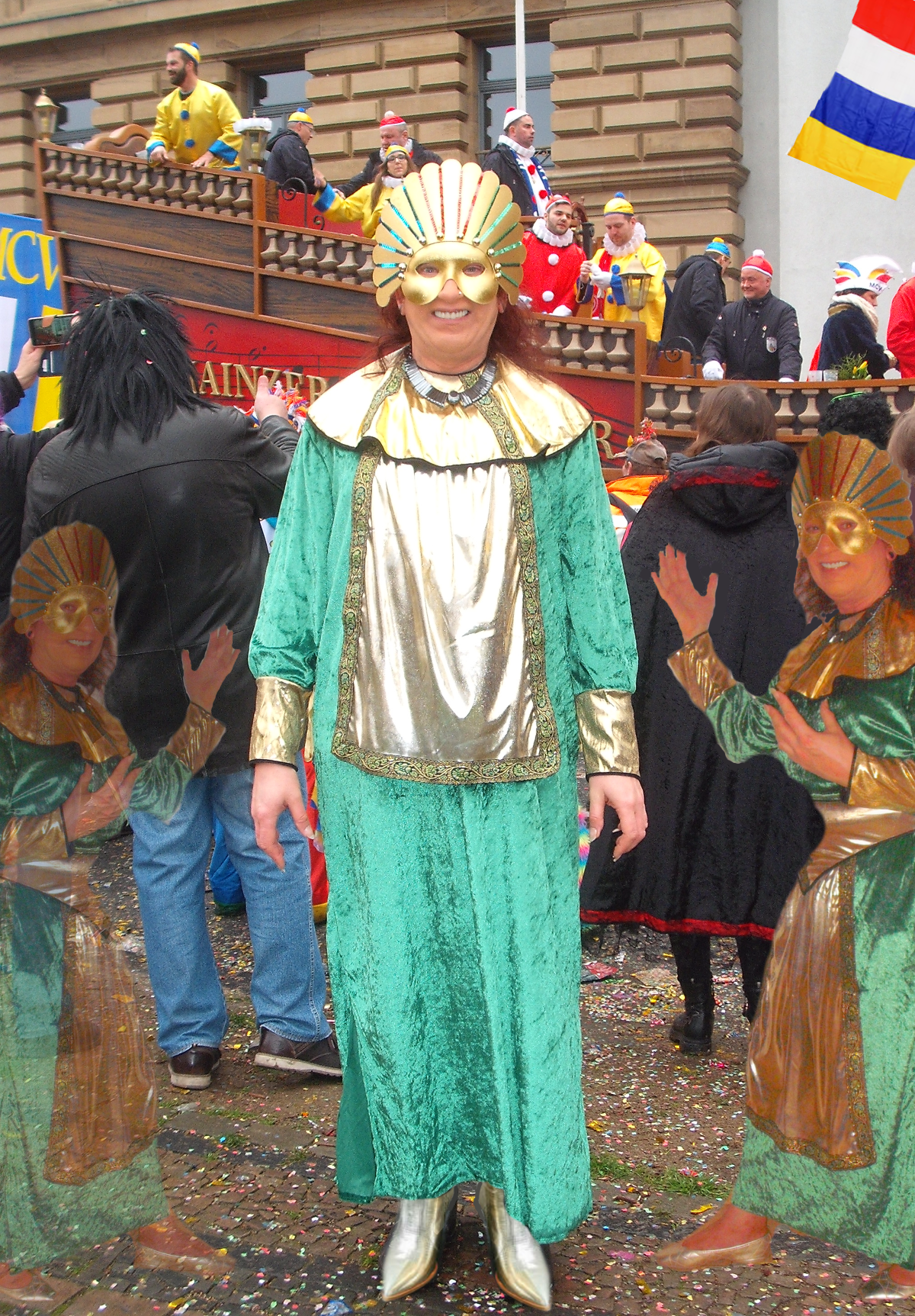 Karneval Uray Chris venezianisch Stiefel gold Hofsaenger Lachen Freude Heiterheit Toleranz Miteinander Voelkerverstaendigung